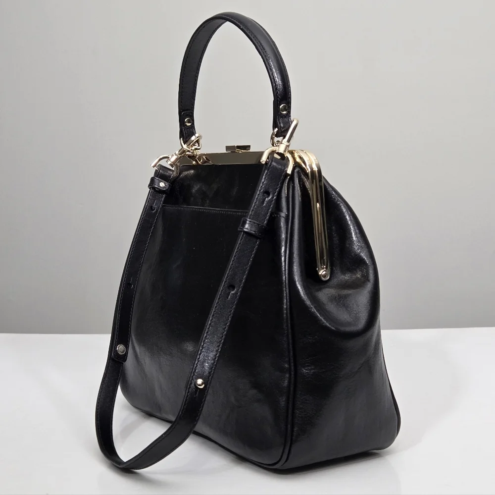 LIKE NEW BRAHMIN EMMY SATCHEL BAG - NATURAL FONTELLA